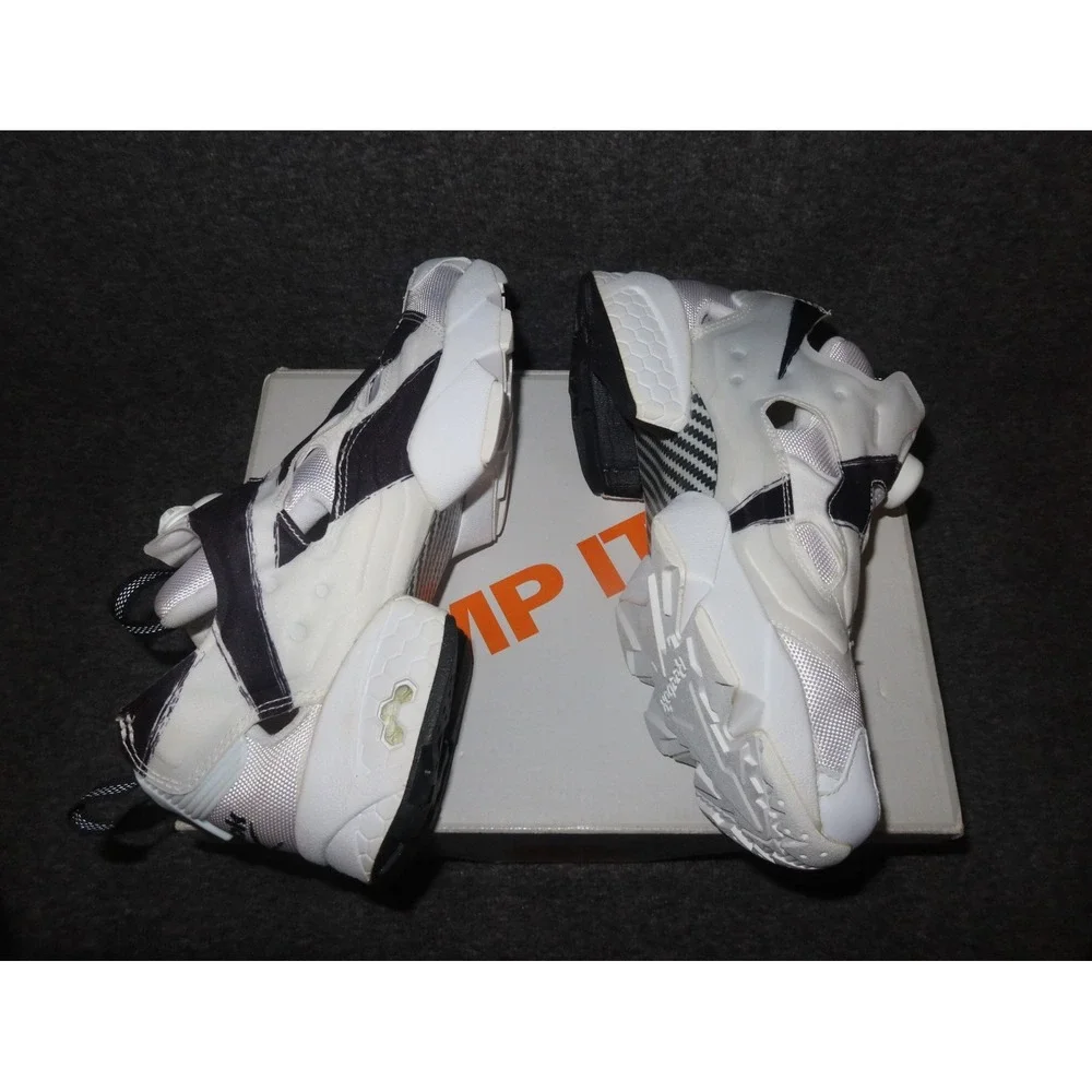 Reebok InstaPump Fury OB Mens Custom Fit Classic Shoes - Black & White 7.5